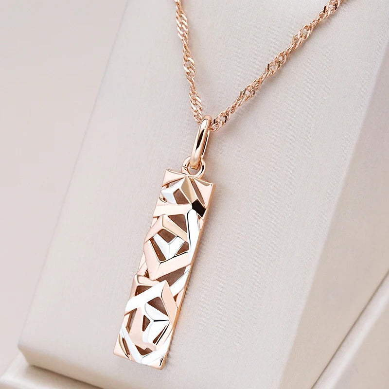 Colier din argint placat cu aur roz 18K