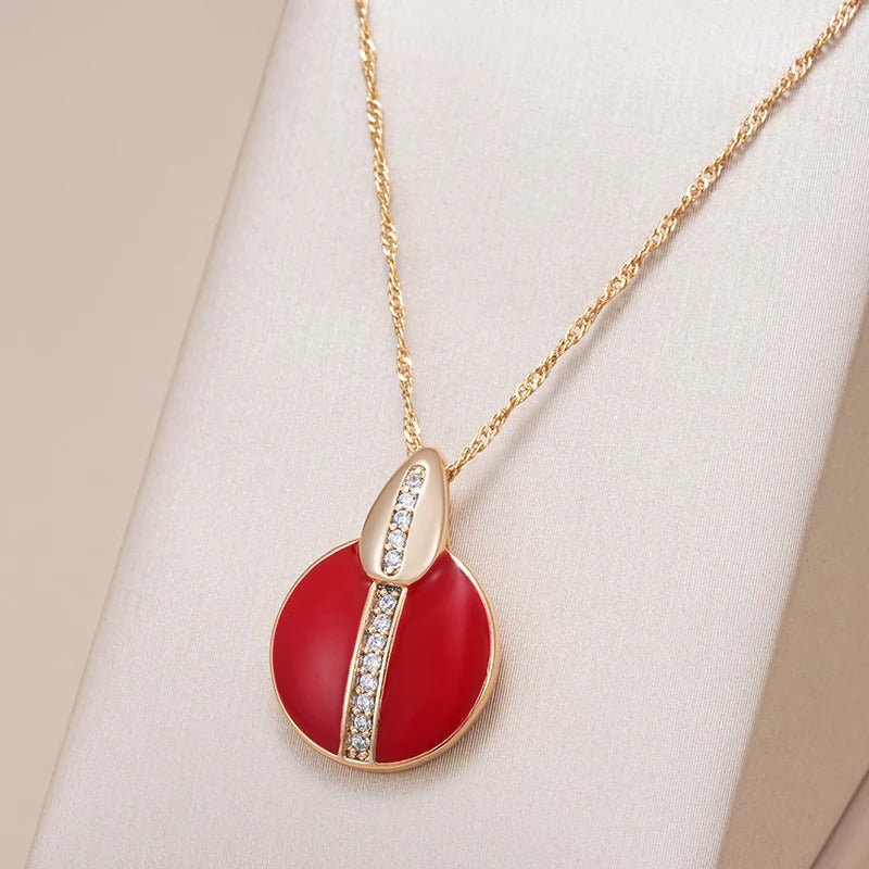 Colier din argint placat cu aur roz 18K