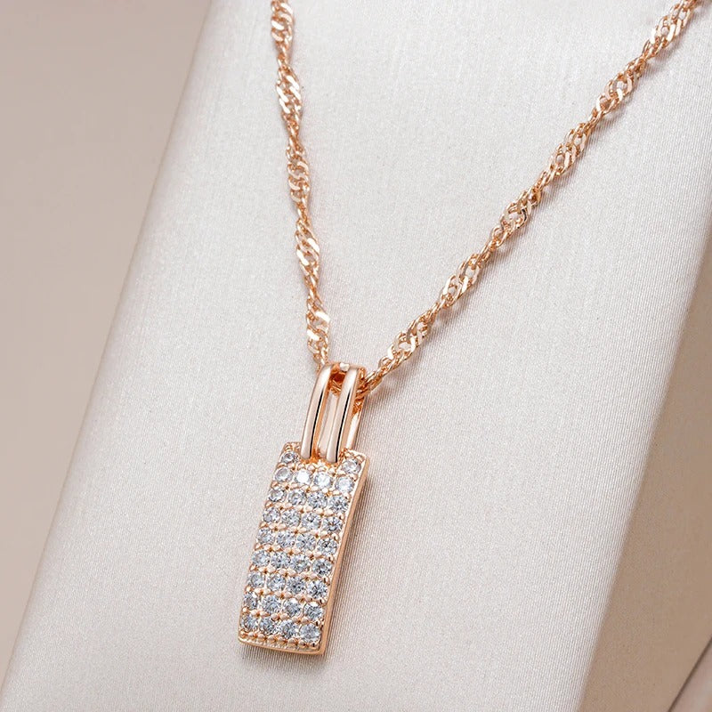 Colier din argint placat cu aur roz 18K 